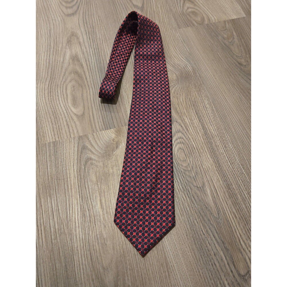 Nautica mens wide neck tie red and blue
